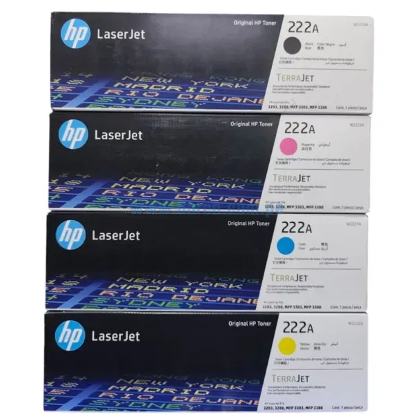 Kit Toner Hp 222A LaserJet Pro 3203dw MFP 3303fdw Para Impresoras Hp LaserJet Pro 3203dw / 3204dw / 3303fdw / 3288dw / 3388fdw / 3388sdw Original