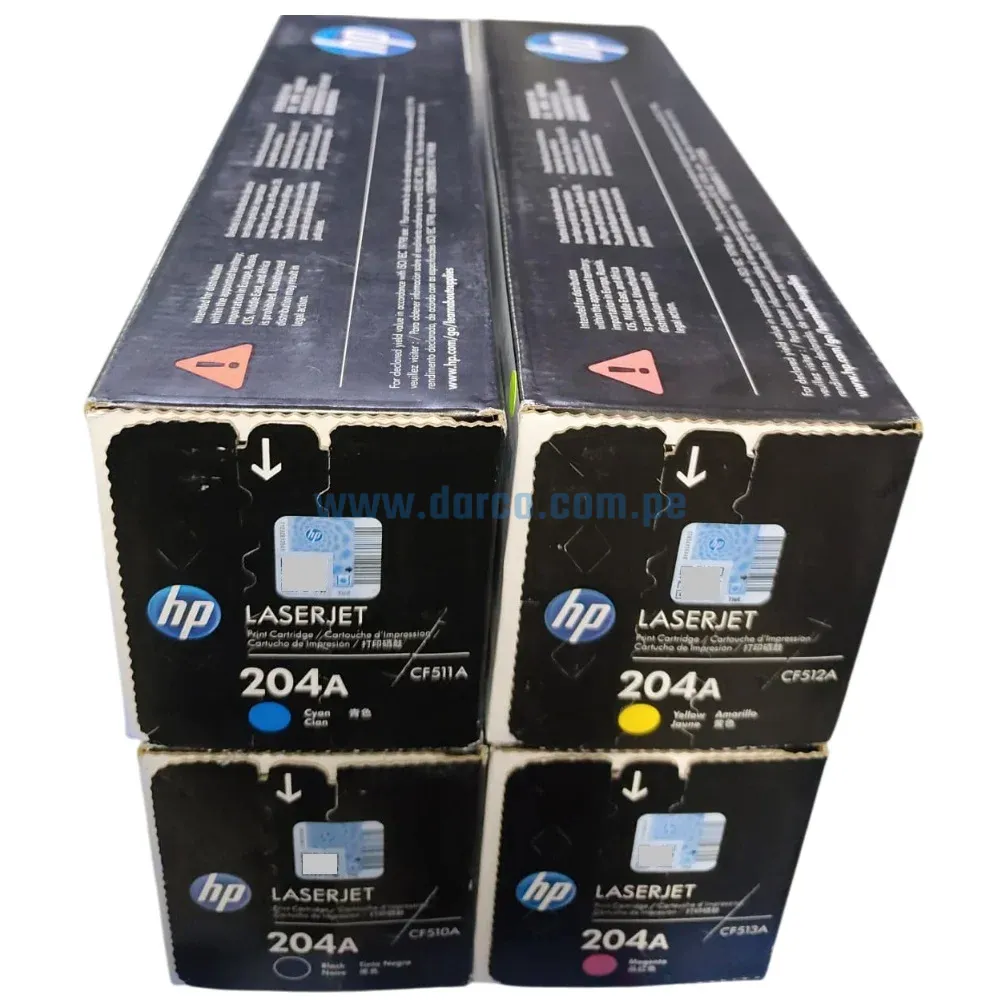 Kit Toner Hp LaserJet MFP M180, M181, M154 (204A) Para Impresoras Hp LaserJet Pro M154a, M154nw, MFP M180, M180n, M180nw, M181fw.