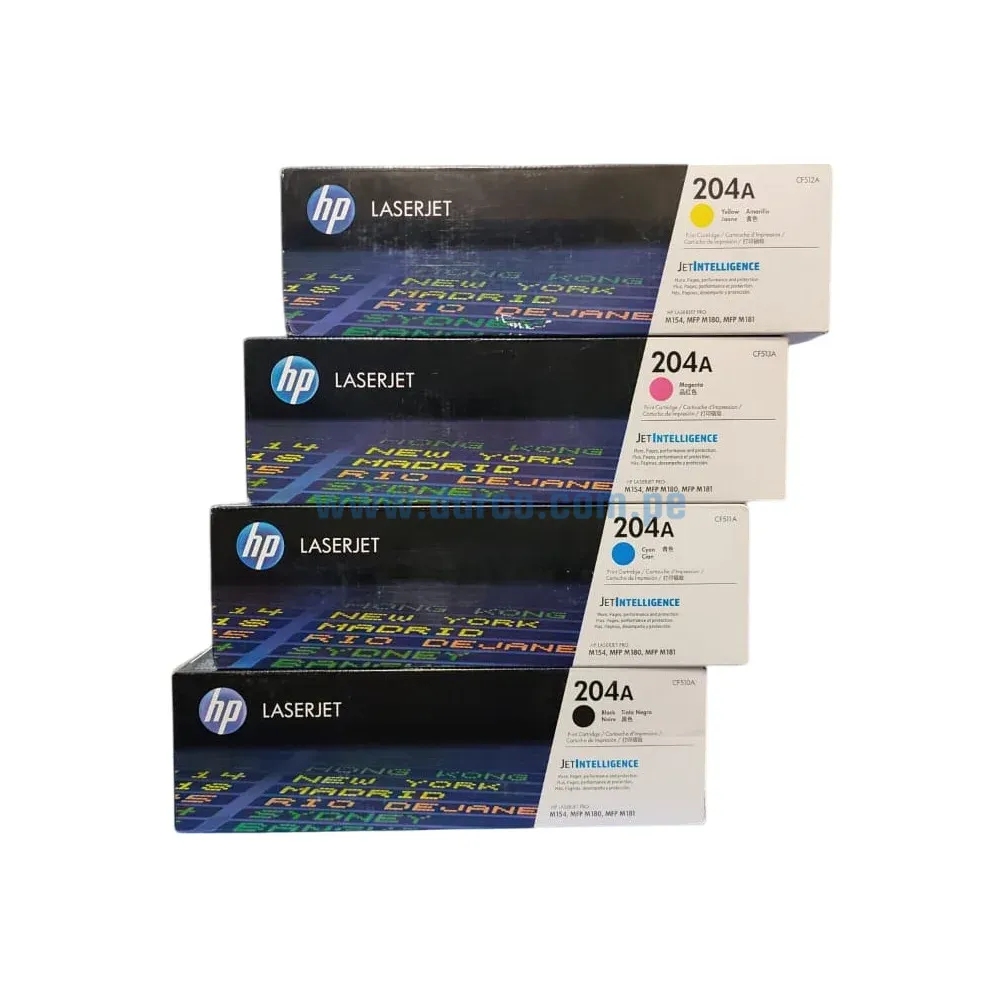 Kit Toner Hp LaserJet MFP M180, M181, M154 (204A) Para Impresoras Hp LaserJet Pro M154a, M154nw, MFP M180, M180n, M180nw, M181fw.
