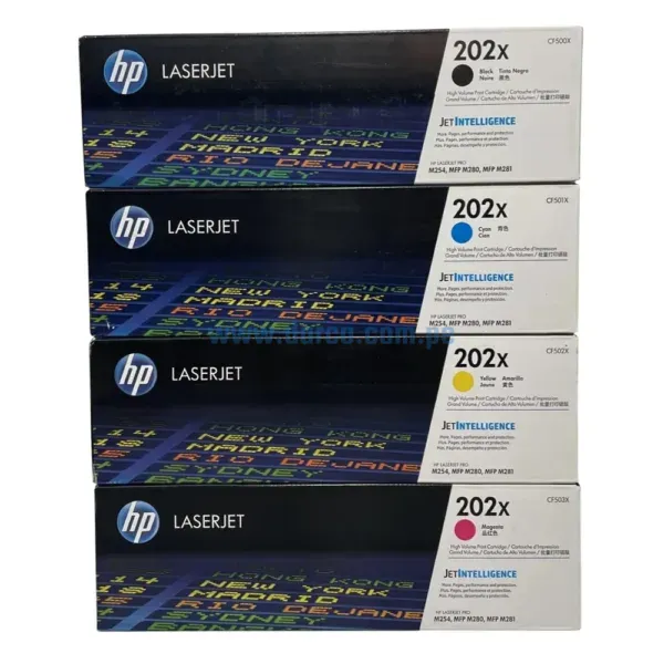 kit-toner-hp-laserjet-mfp-m281-m254-202x-black-cyan-magenta-yellow Kit Toner Hp LaserJet MFP M281, M254 (202X) Para Impresoras Hp LaserJet Pro M254dw, MFP M281cdw, M281fdw. Envíos a Nivel Nacional