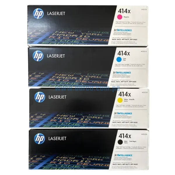 Kit Toner Hp LaserJet MFP M479, M454, M455 (414X) Para Impresoras Hp LaserJet Enterprise Pro M454dw / MFP M479fdn / M479dw / M479fdw