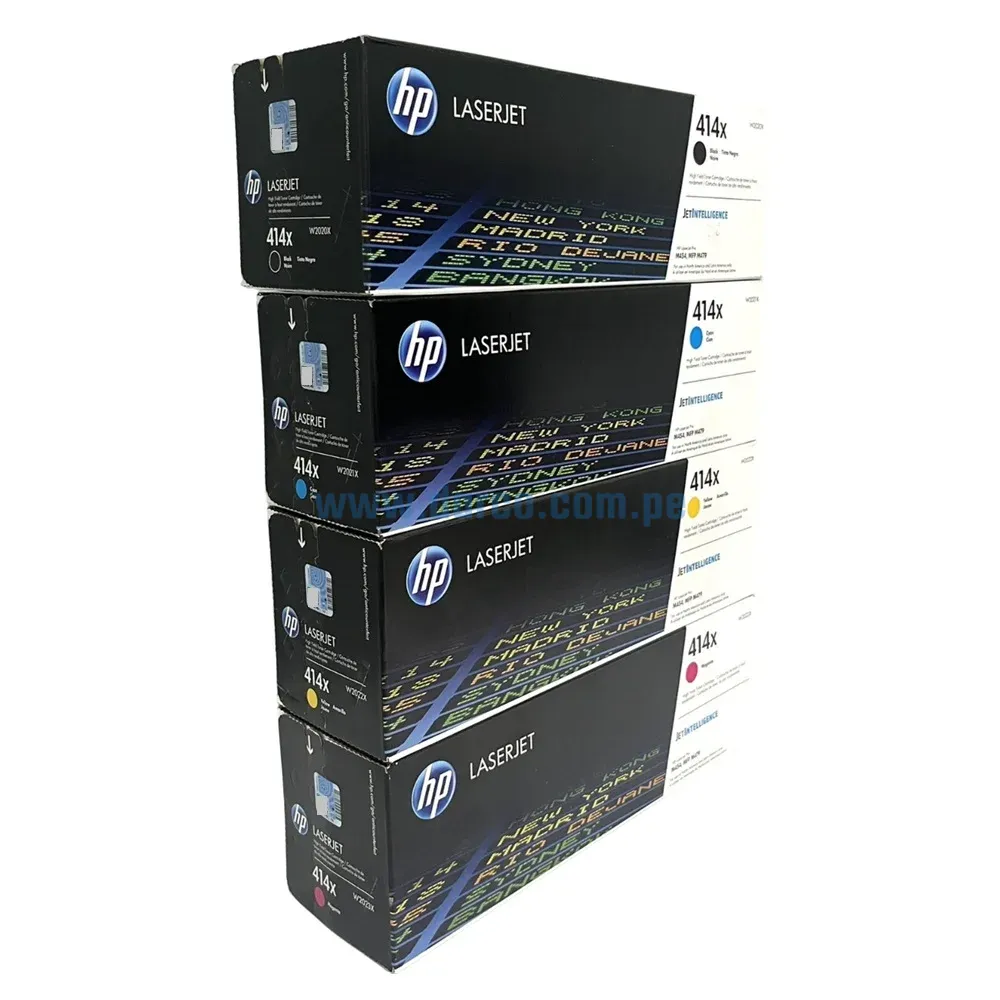 Kit Toner Hp LaserJet MFP M479, M454, M455 (414X) Para Impresoras Hp LaserJet Enterprise Pro M454dw / MFP M479fdn / M479dw / M479fdw