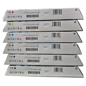 Kit De Tinta Hp 730, Cyan, Magenta, Yellow, Matte Black, Gray, Photo Black. Para Impresoras Hp DesignJet T1600, T1700, T2600, Contenido 300ml.