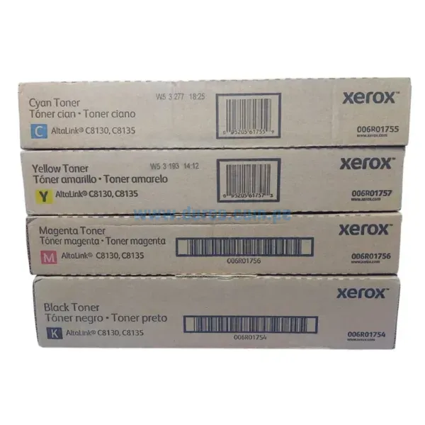 Kit De Toner Xerox AltaLink C8130 / C8135, Black, Cyan, Magenta, Yellow, Rendimiento 143,000 Páginas. Envíos A Nivel Nacional.