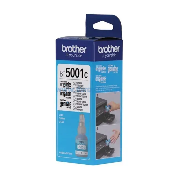 Botella De Tinta Brother BT5001C Cyan, Para Impresoras HL-T4000DW, DCP-T220, T226, T300. Envíos a Nivel Nacional
