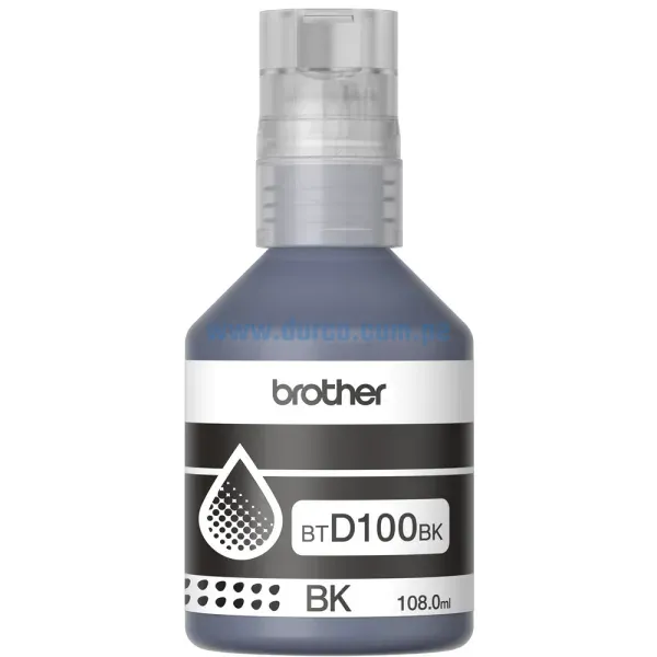 Botella De Tinta Brother BTD100BK Black, Para Impresoras DCP-T230 / DCP-T430W / DCP-T530DW / DCP-T730DW / MFC-T930DW, 108.0ml