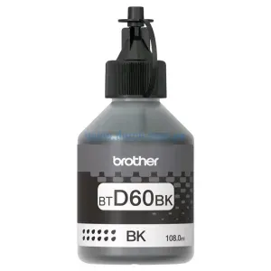 Botella De Tinta Brother BTD60BK Black, Para Impresoras DCP-T420W / T520W / T720DW / MFC-T4500DW 108.0ml. Envíos a Nivel Nacional
