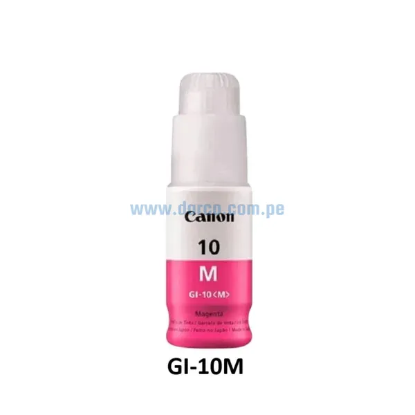 tinta-canon-gi-10m-magenta-g6010-g6011-g7010-70-mililitros Botella De Tinta Canon GI-10M Magenta, Para Impresoras Canon Pixma G5010 / G5011 / G6010 / G6011 / G7010 / GM2010 / GM2011 Contenido 70ml