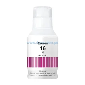 Botella De Tinta Canon GI-16M Maxify Magenta, Para Impresoras Canon GX3010 / GX4010 / GX5010 / GX6010 / GX7010, Rendimiento 9.000 Paginas