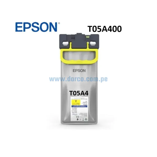 Tinta Epson T05A400 T05A Amarillo, Para Impresoras Epson Pigmentado Workforce Pro WF-C878R / C879R, Rendimiento 20.000 Paginas.
