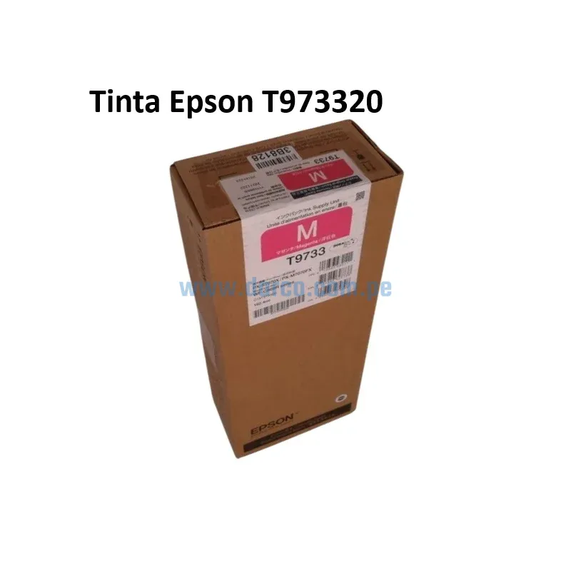 Bolsa De Tinta Epson T973320 T9733 Magenta, Para Impresoras Epson Workforce Pro WF-C869R, PX-S7070X, PX-M7070FX. 22.000 Paginas