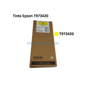 Bolsa De Tinta Epson T973420 T9734 Amarillo, Para Impresoras Epson Workforce Pro WF-C869R, PX-S7070X, PX-M7070FX. 22.000 Paginas