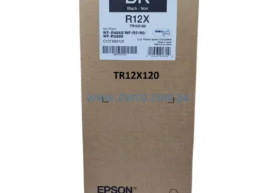Bolsa De Tinta Epson TR12X120 (R12X) Negro, Para Impresoras Epson Workforce Pro WF-R464, WF-R5190, WF-R5690, 20.000 Paginas