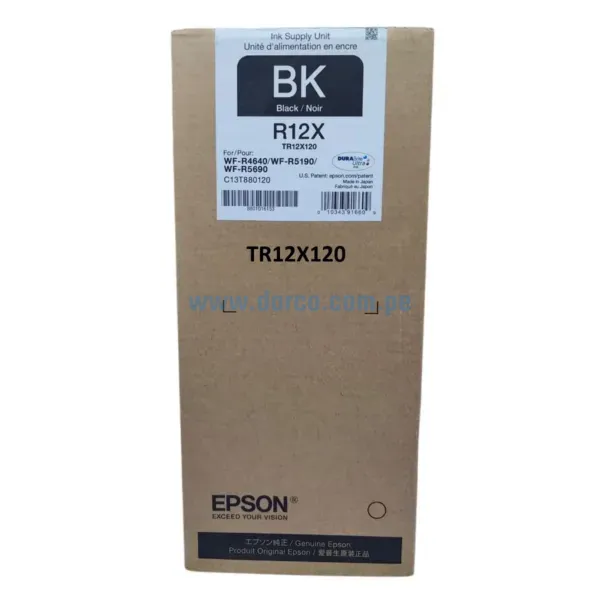 tinta-epson-tr12x120-r12x-workforce-wf-r4640-r5190-r5690-black Bolsa De Tinta Epson TR12X120 (R12X) Negro, Para Impresoras Epson Workforce Pro WF-R464, WF-R5190, WF-R5690, 20.000 Paginas