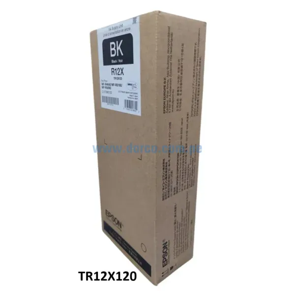 tinta-epson-tr12x120-r12x-workforce-wf-r4640-r5190-r5690-negro Bolsa De Tinta Epson TR12X120 (R12X) Negro, Para Impresoras Epson Workforce Pro WF-R464, WF-R5190, WF-R5690, 20.000 Paginas