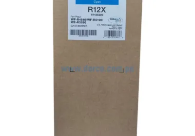 Bolsa De Tinta Epson TR12X220 (R12X) Cyan, Para Impresoras Epson Workforce Pro WF-R464, WF-R5190, WF-R5690, 20.000 Paginas