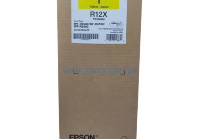 Bolsa De Tinta Epson TR12X420 (R12X) Amarillo, Para Impresoras Epson Workforce Pro WF-R464, WF-R5190, WF-R5690, 20.000 Paginas