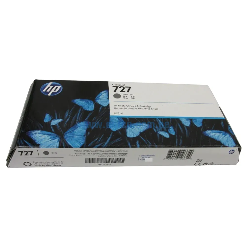 Tinta Hp F9J80A (727) Cris, Para Impresoras DesignJet T1500, T930, T1530, T2530, T920, T2500, T930, T2530, 300 Mililitros