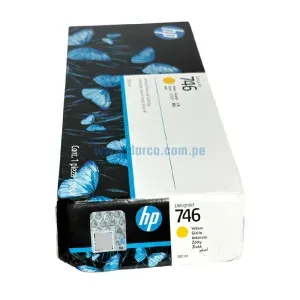 Cartucho De Tinta Hp 746 P2V79A Amarillo DesignJet PostScript Z6, Z9, Z9+DR, Contenido 300 Mililitros. Envios a nivel Nacional
