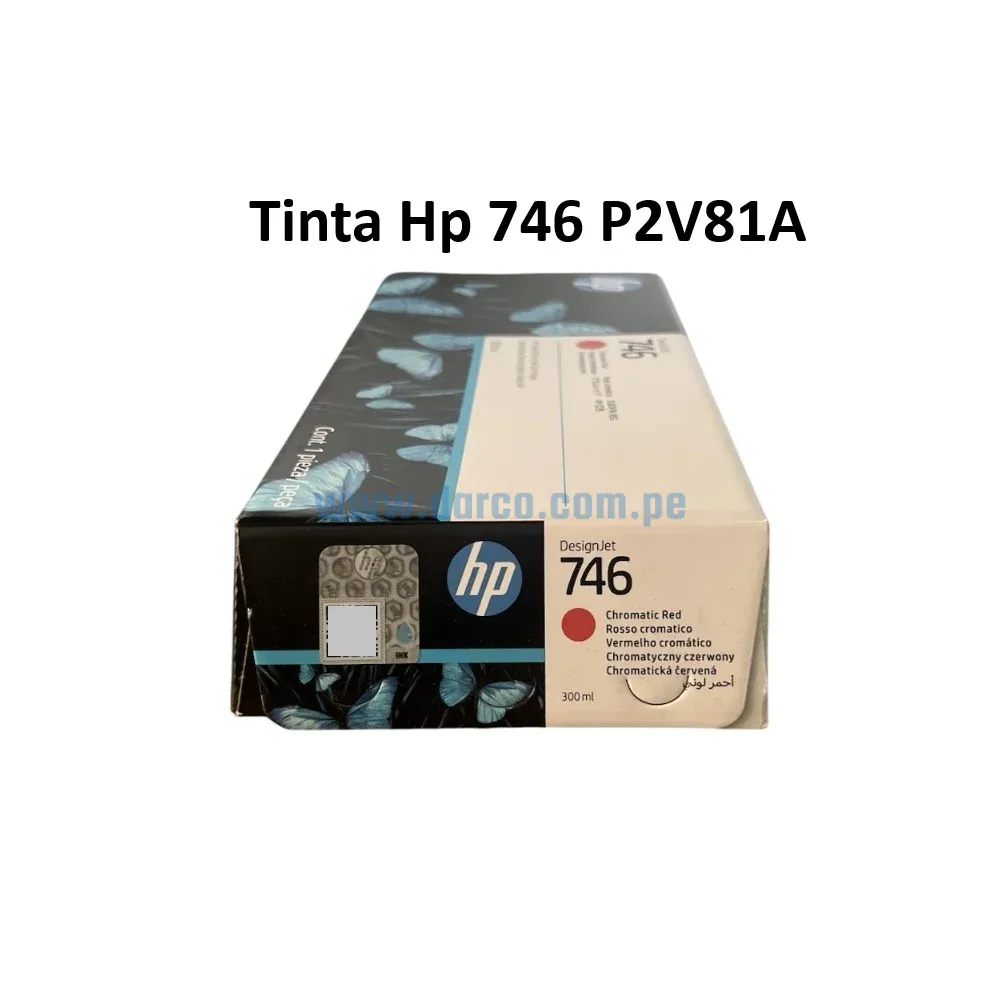 Cartucho De Tinta Hp 746 P2V81A Chromatic Red DesignJet PostScript Z6, Z9, Z9+DR, Contenido 300 Mililitros. Envios a nivel Nacional