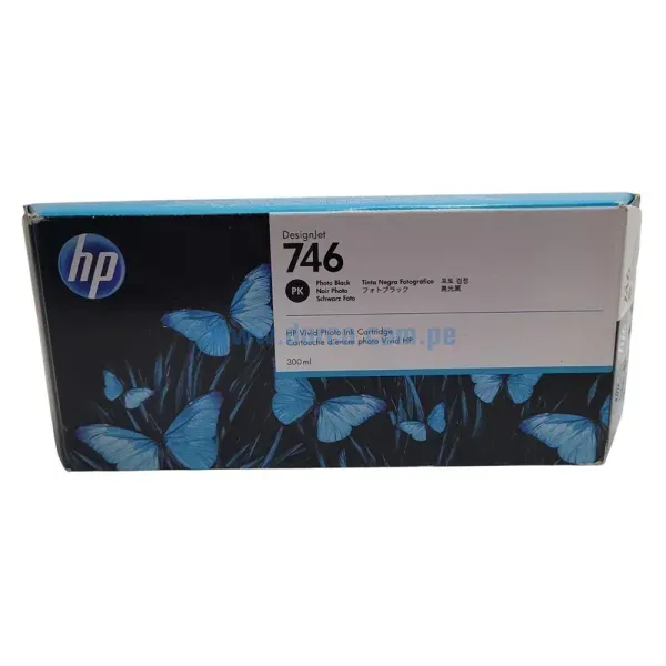 Cartucho De Tinta Hp 746 P2V82A Photo Black DesignJet PostScript Z6, Z9, Z9+DR, Contenido 300 Mililitros. Envios a nivel Nacional