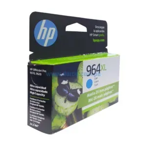 Cartucho De Tinta Hp 3JA54AL (964XL) Cyan, Para Impresoras HP OfficeJet Pro 9010, 9016, 9018, 9020, Con Alta Capacidad De 24,5 mililitros.