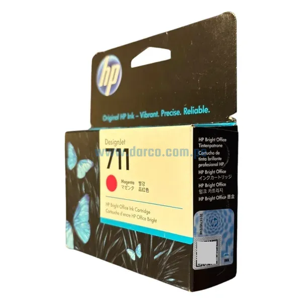 Cartucho De Tinta Hp CZ131A (711) Magenta, Para Impresoras DesignJet T120, T130, T520, T530 Contenido 29 Mililitros. Envios a Nivel Nacional