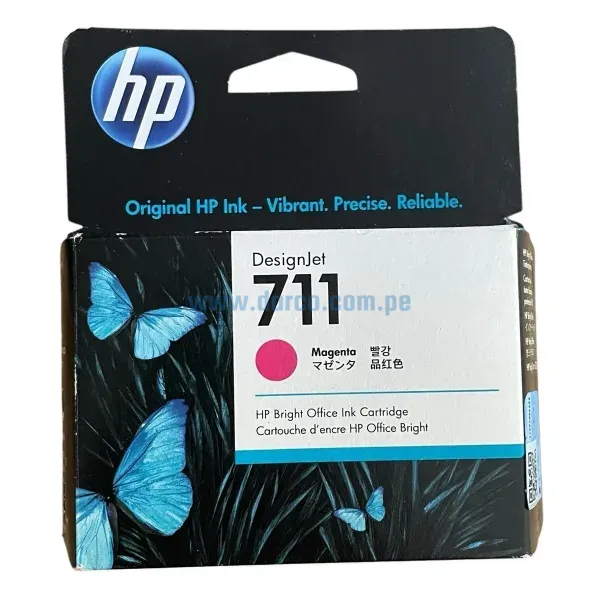Cartucho De Tinta Hp CZ131A (711) Magenta, Para Impresoras DesignJet T120, T130, T520, T530 Contenido 29 Mililitros. Envios a Nivel Nacional
