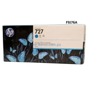 Tinta Hp F9J76A (727) Cyan , Para Impresoras DesignJet T1500, T930, T1530, T2530, T920, T2500, T930, T2530, 300 Mililitros