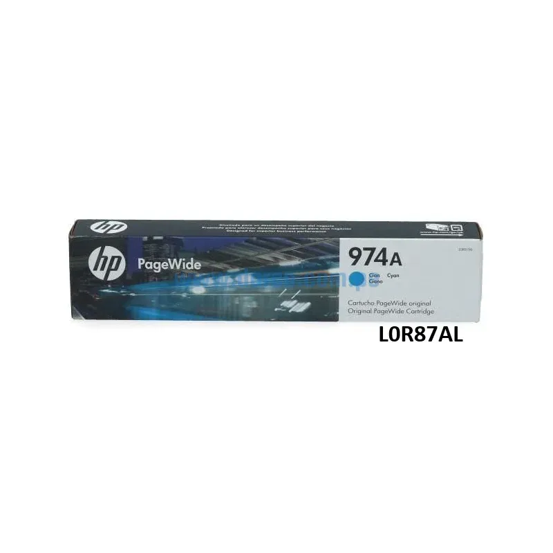 Tinta Hp L0R87AL 974A Cyan, Para Impresoras HP PageWide 452DW / 577DW Rendimiento 3,000 Paginas. Realizamos Envios A Nivel Nacional.