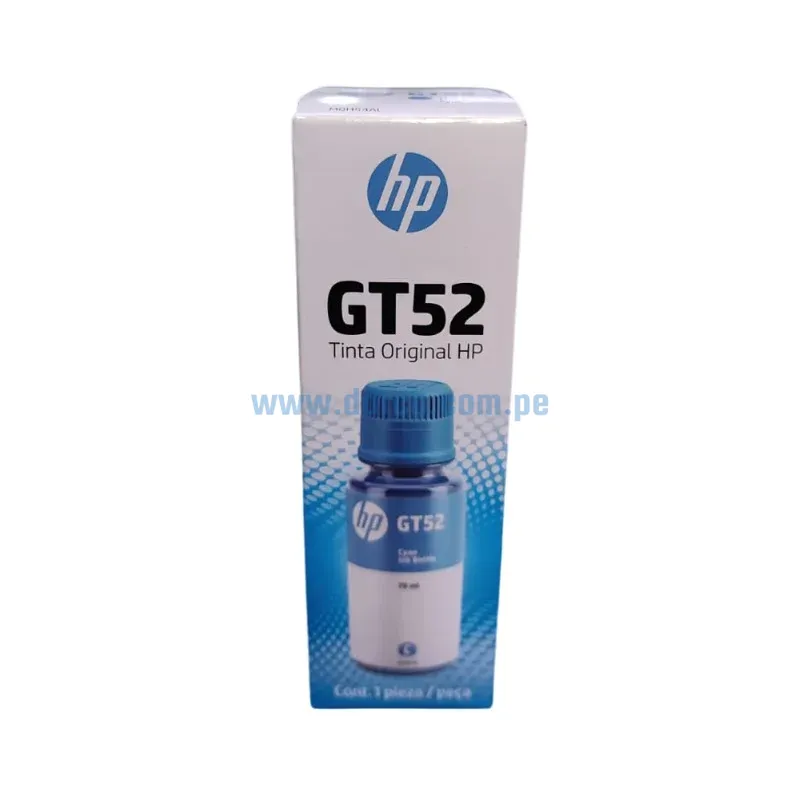 Botella De Tinta Hp M0H54AL Bottle (GT52) Cyan Smart Tank 500, 508. Contenido 70 Mililitros. Envios a nivel Nacional
