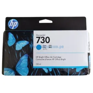 Cartucho De Tinta Hp P2V62A (730) Cyan, Para Impresoras Hp DesignJet T1600, T1700, T2600, Contenido 130 Mililitros, Envios a Nivel Nacional.