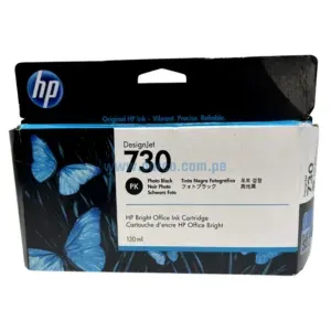 Cartucho De Tinta Hp P2V67A (730) Photo Black, Para Impresoras Hp DesignJet T1600, T1700, T2600, Contenido 130 Mililitros, Envíos a Nivel Nacional.