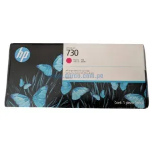 Cartucho De Tinta Hp P2V69A (730) Magenta, Para Impresoras Hp DesignJet T1600, T1700, T2600, Contenido 300 Mililitros.