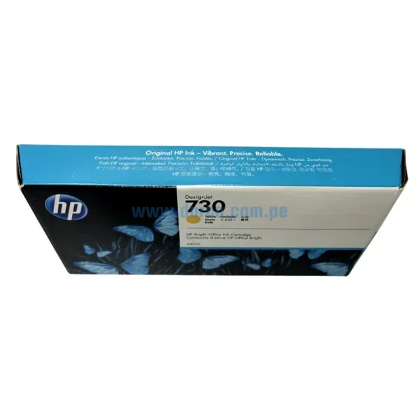 Cartucho De Tinta Hp P2V70A (730) Amarillo, Para Impresoras Hp DesignJet T1600, T1700, T2600, Contenido 300 Mililitros, Envios a Nivel Nacional