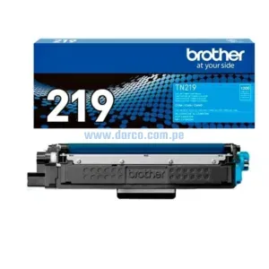 Toner Brother TN-219C Cyan, Para Impresoras DCP-L3560CDW, MFP-L3760CDW, HL-L3280CDW, Capacidad De Impresión 1.200 Paginas.