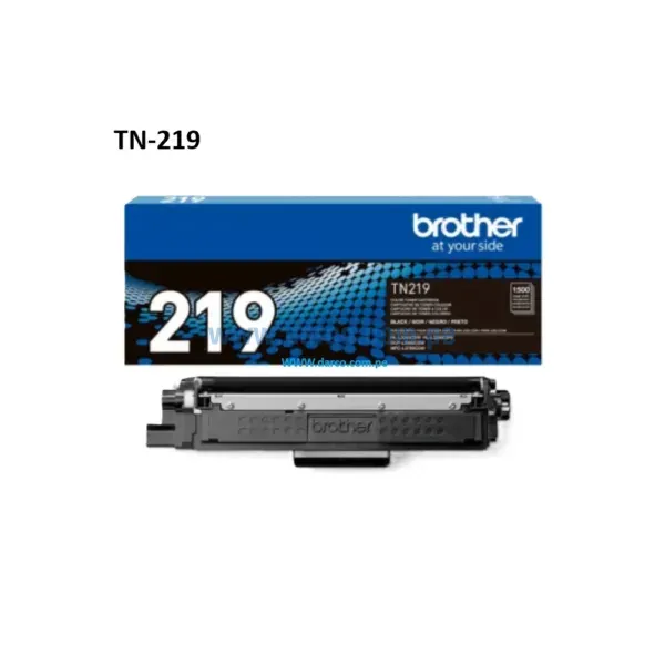 Toner Brother TN-219K Negro, Para Impresoras DCP-L3560CDW, MFP-L3760CDW, HL-L3280CDW, Capacidad De Impresión 1.500 Paginas.