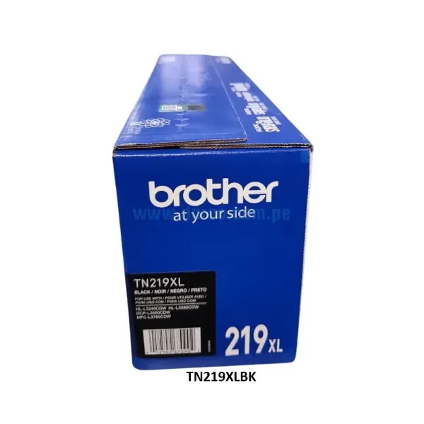 Toner Brother TN219XLBK Negro, Para Impresoras DCP-L3560CDW, MFP-L3760CDW, HL-L3280CDW, Capacidad De Impresión 3.000 Paginas.