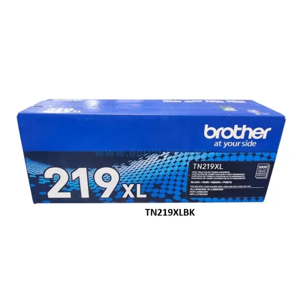 Toner Brother TN219XLBK Negro, Para Impresoras DCP-L3560CDW, MFP-L3760CDW, HL-L3280CDW, Capacidad De Impresión 3.000 Paginas.