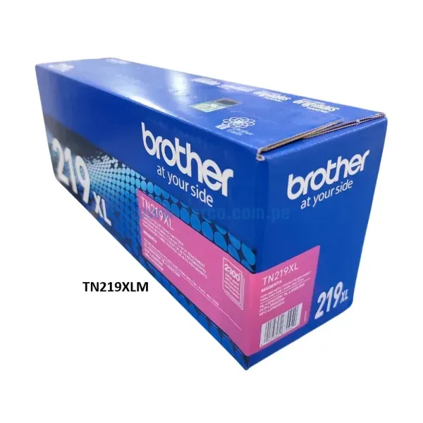 Toner Brother TN219XLM Magenta, Para Impresoras DCP-L3560CDW, MFP-L3760CDW, HL-L3280CDW, Capacidad De Impresión 2.300 Paginas.