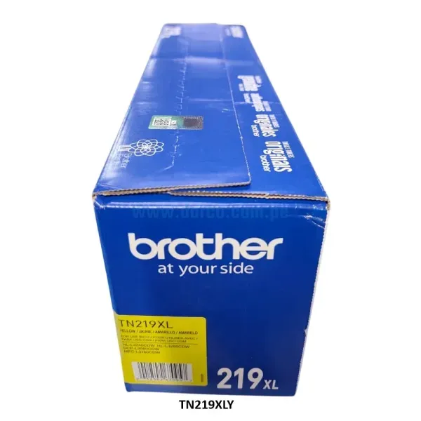 Toner Brother TN219XLY Amarillo, Para Impresoras DCP-L3560CDW, MFP-L3760CDW, HL-L3280CDW, Capacidad De Impresión 2.300 Paginas.