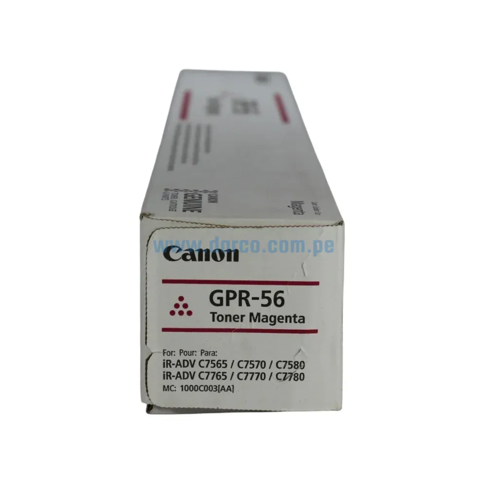 Cartucho De Toner Canon GPR-56 Magenta Para Impresora Para C7565i, C7570i, C7580i, C7765i, C7770i, C7780i. Envíos a Nivel Nacional