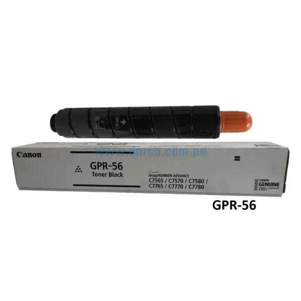 Cartucho De Toner Canon GPR-56 Negro Para Impresora Para C7565i, C7570i, C7580i, C7765i, C7770i, C7780i. Envíos a Nivel Nacional