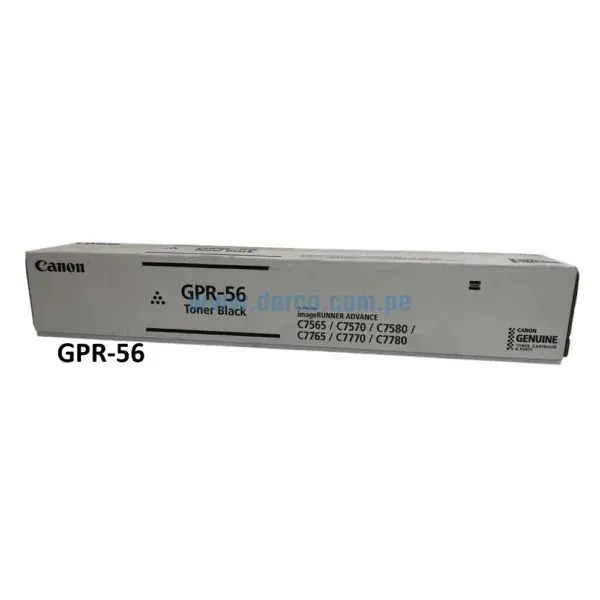 Cartucho De Toner Canon GPR-56 Negro Para Impresora Para C7565i, C7570i, C7580i, C7765i, C7770i, C7780i. Envíos a Nivel Nacional