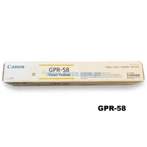 Toner Canon GPR-58 Yellow, Para Fotocopiadoras Canon ADVANCE C256iF C356iF DX C257iF C357iF Con Capacidad De Impresión 18.000 Paginas.