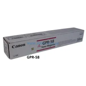 Toner Canon GPR-58 Magenta, Para Fotocopiadoras Canon ADVANCE C256iF C356iF DX C257iF C357iF Con Capacidad De Impresión 18.000 Paginas.