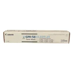 Toner Canon GPR-58 Negro, Para Fotocopiadoras Canon ADVANCE C256iF C356iF DX C257iF C357iF Con Capacidad De Impresión 23.000 Paginas.