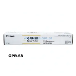 Toner Canon GPR-58 Yellow, Para Fotocopiadoras Canon ADVANCE C256iF C356iF DX C257iF C357iF Con Capacidad De Impresión 18.000 Paginas.