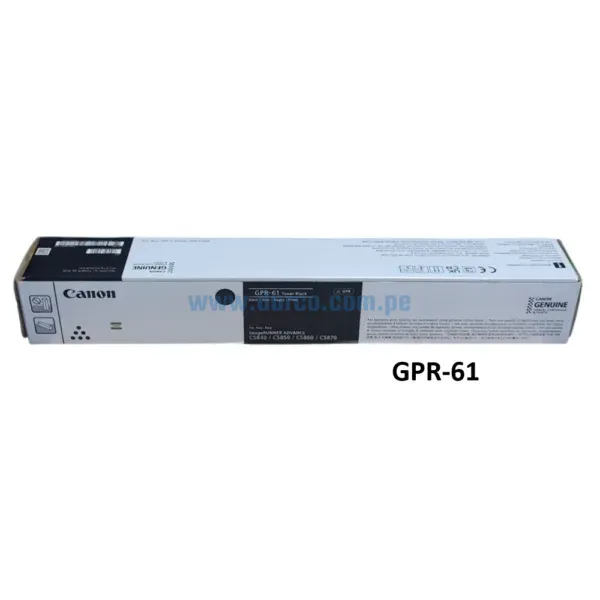 toner-canon-gpr-61-negro-imagerunner-advance-c5840-c5850-c5860 Toner Canon GPR-61 Negro, Para Fotocopiadoras Canon iR ADV DX C5840i, C5850i, C5860i, C5870i Capacidad De Impresión 71.000 Paginas.