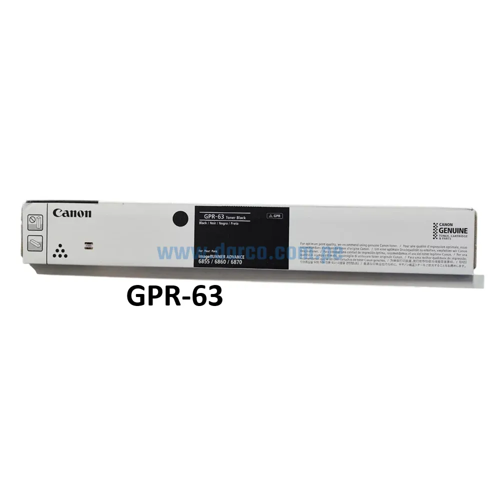 Toner Canon GPR-63 Negro, Para Impresoras Canon iR ADV DX 6855i 6860i 6870i Con Capacidad De Impresión 71.500 Paginas. Elije Lo Mejor.